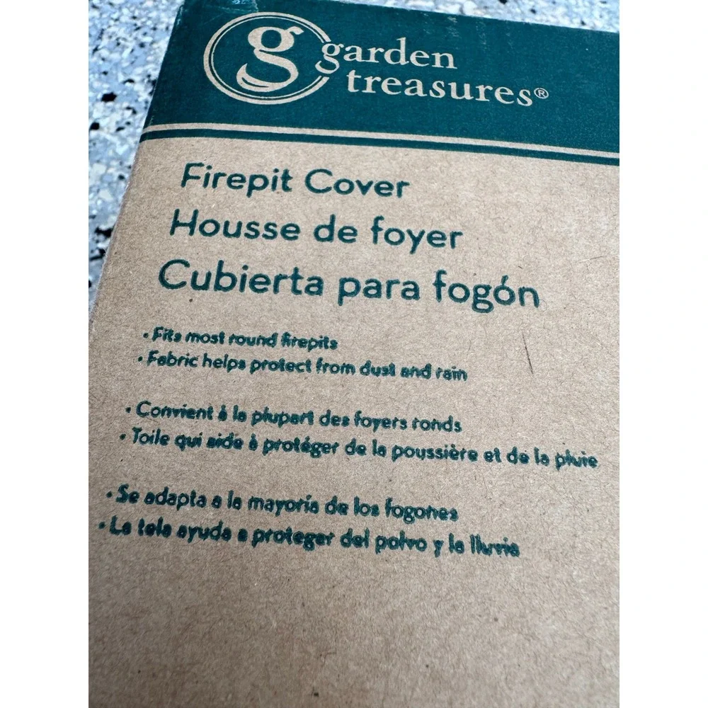 Garden Treasures Fire Pit‎ Cover 44 Inch Round Outdoor Patio